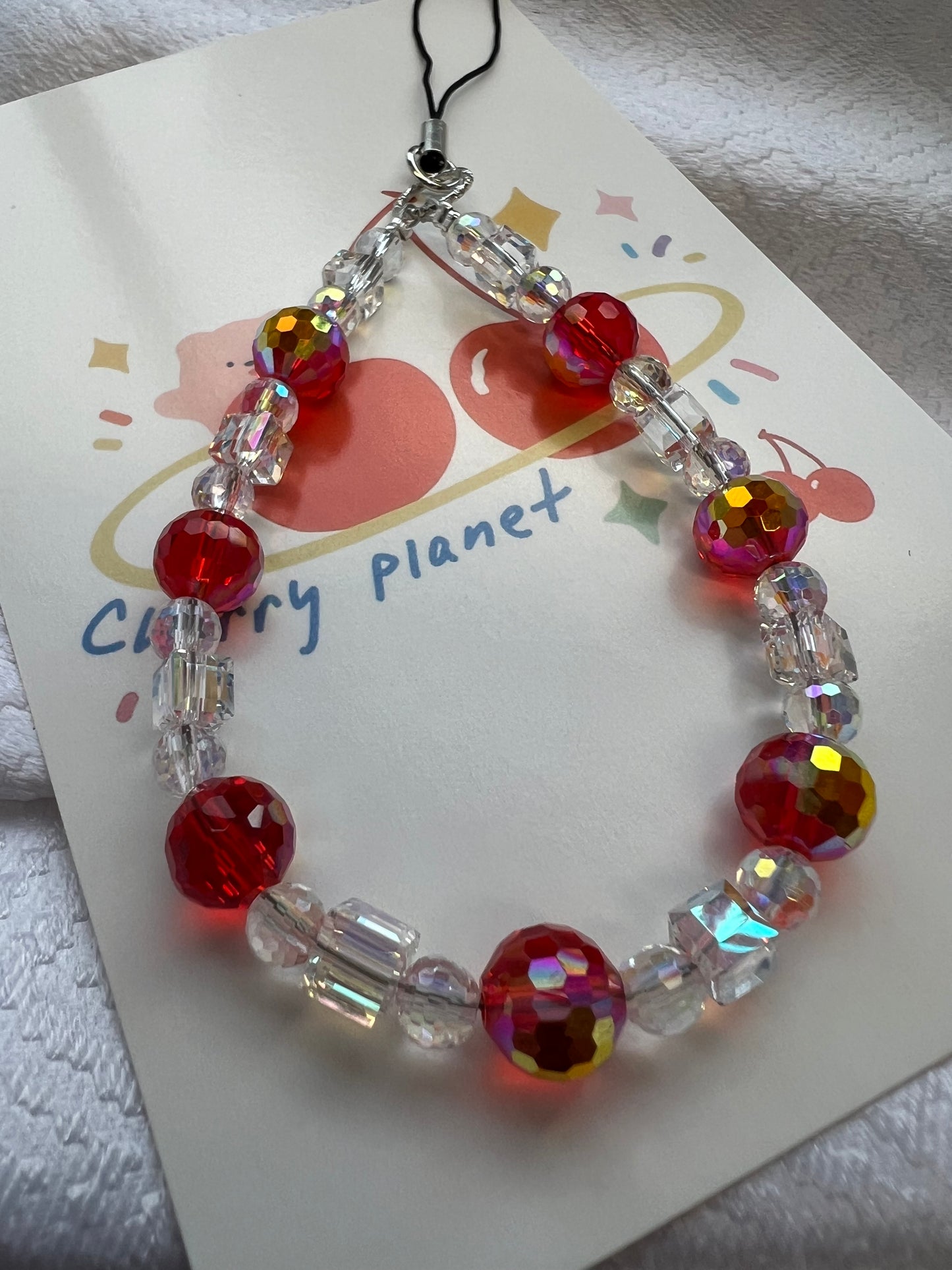 Red Glass Beads Charm
