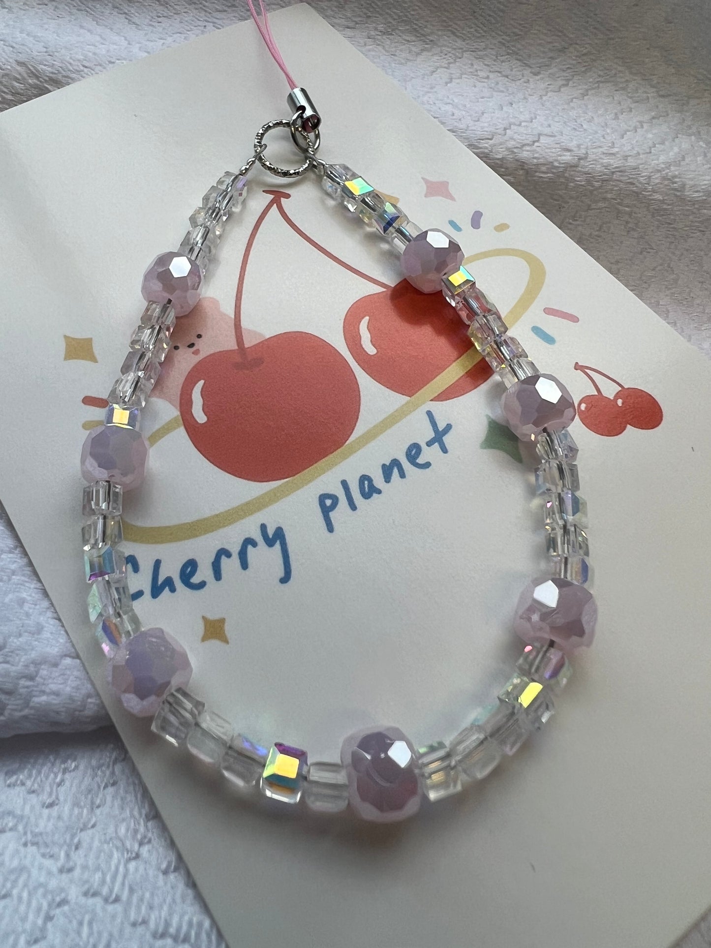 Pink Glass Beads Charm