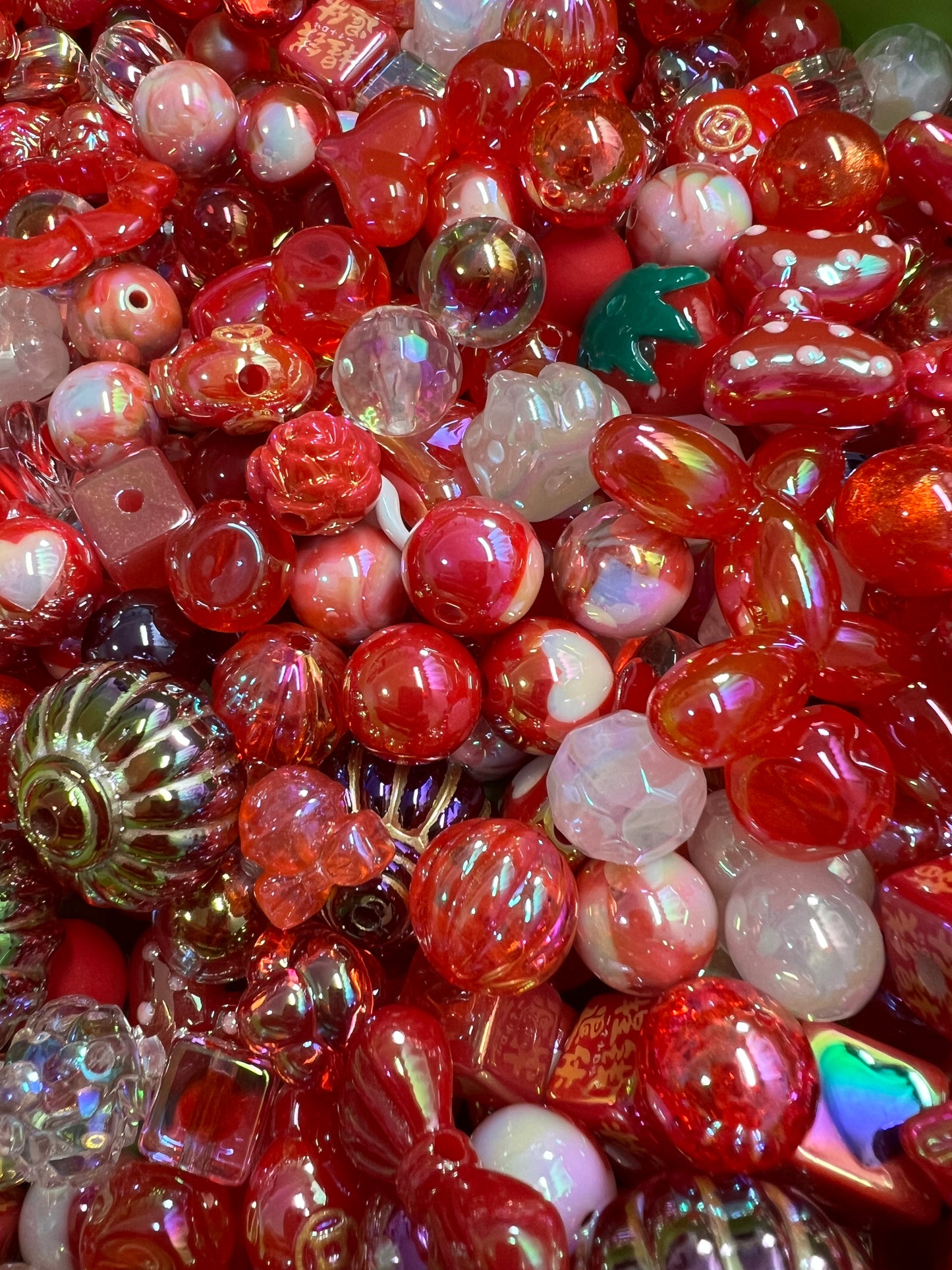 Red Mixed Beads, High Quality