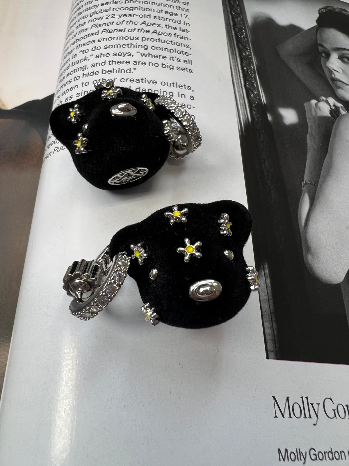 Black Bear Earring