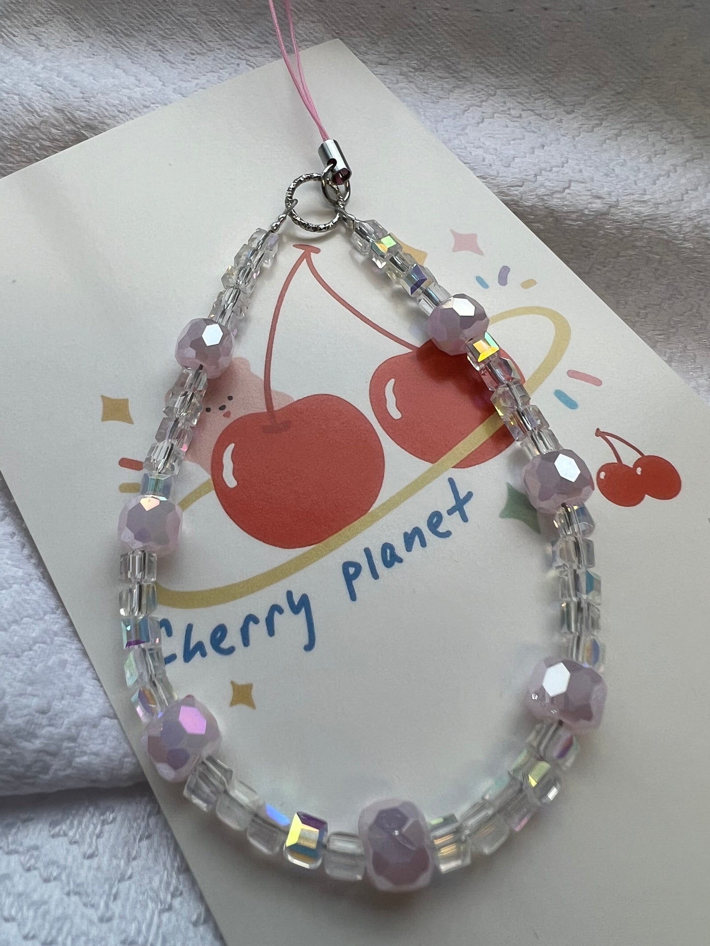 Pink Glass Beads Charm