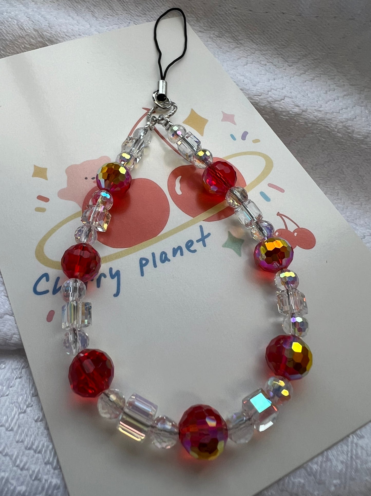Red Glass Beads Charm
