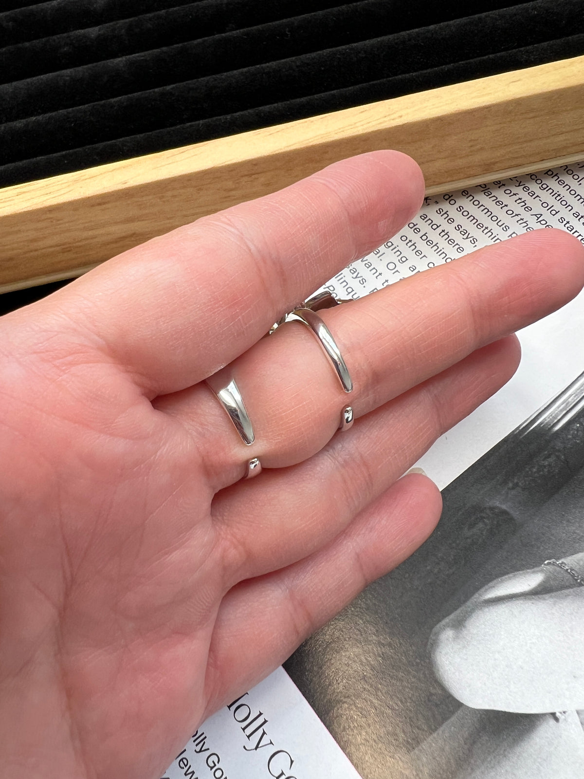 Flocked Bear Ring