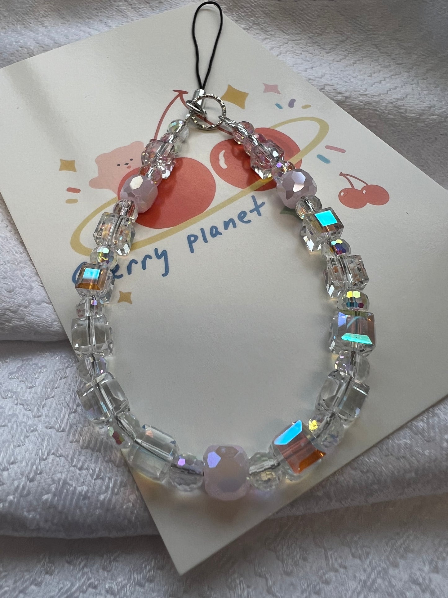 Pink Glass Beads Charm 2