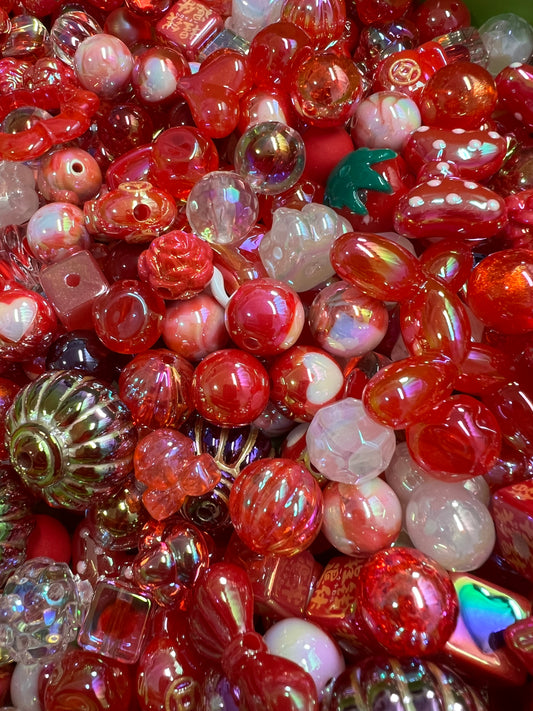 Red Mixed Beads, High Quality