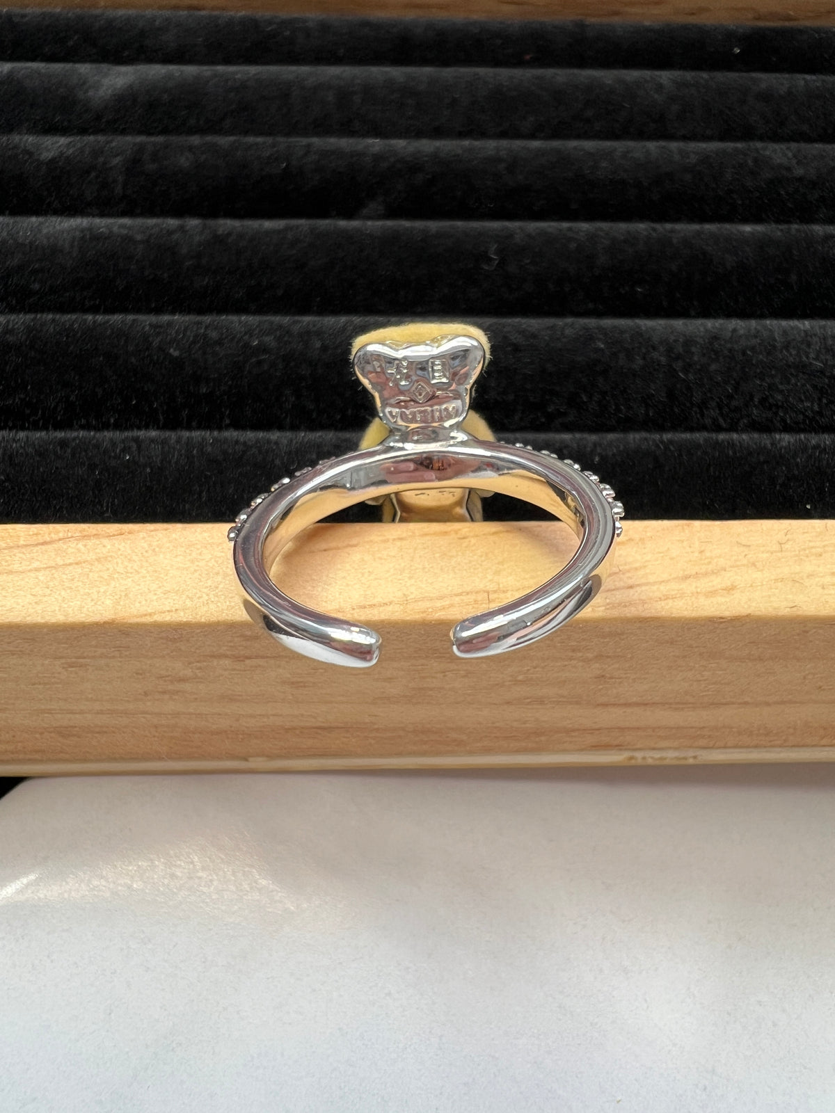 Brown Bear Flocked Ring