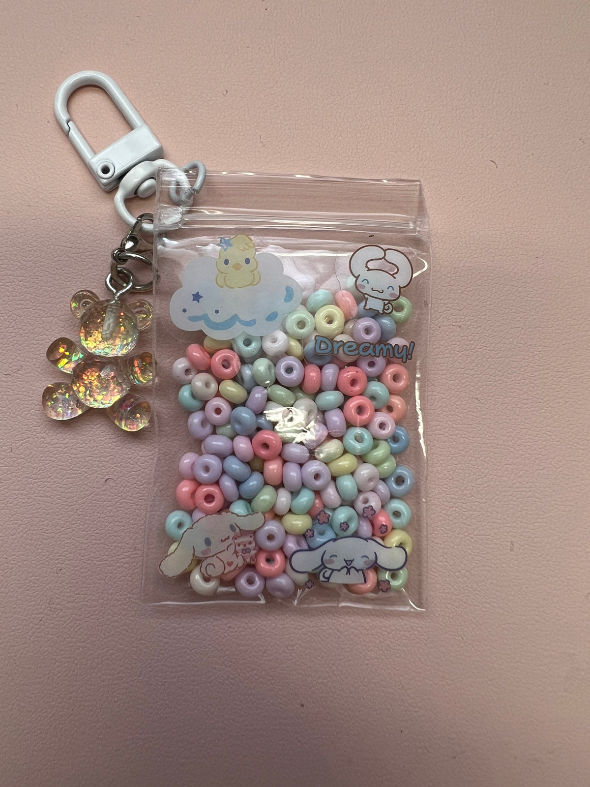 Little pouch beads keychain
