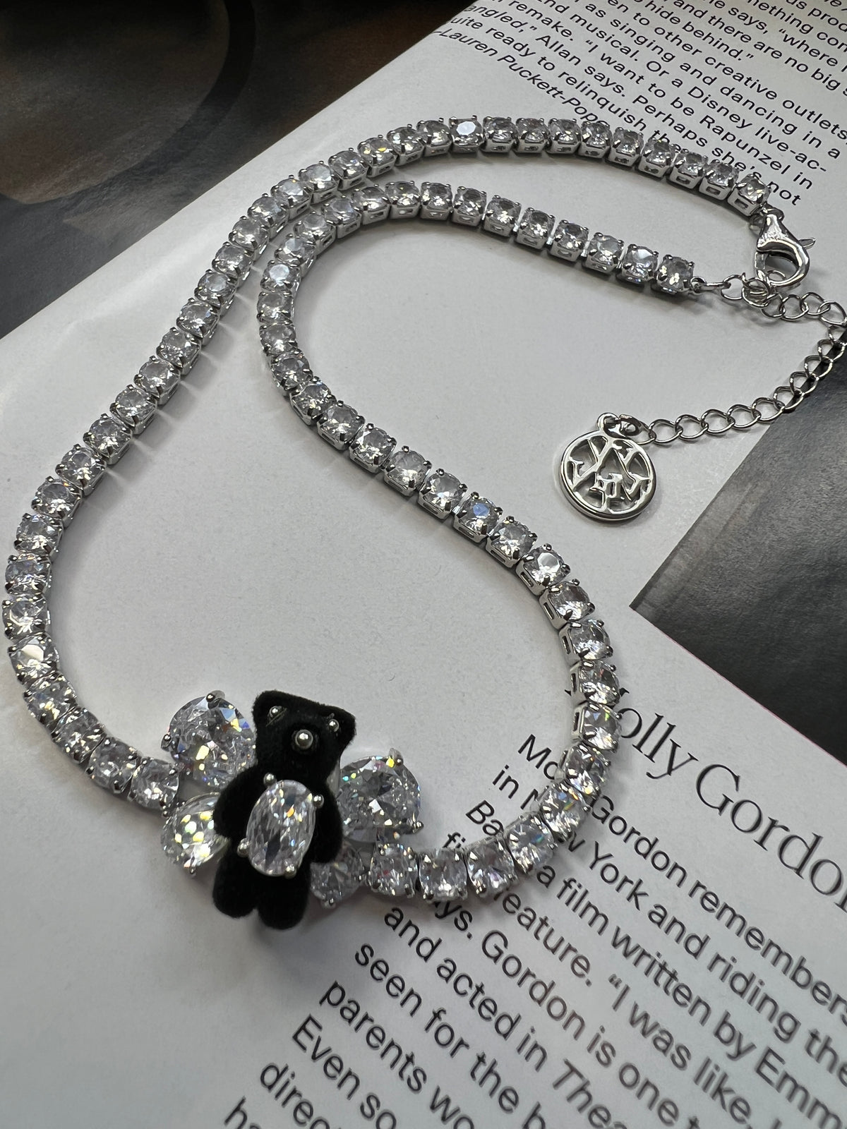 Flocked Bear Chocker