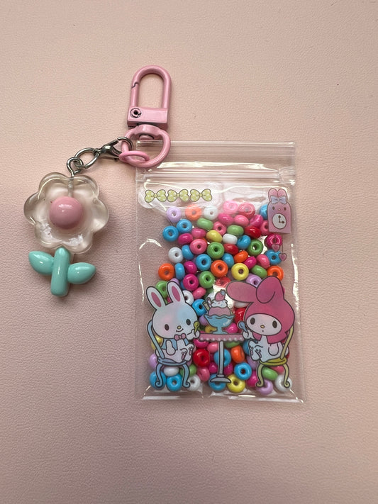 Little pouch beads keychain