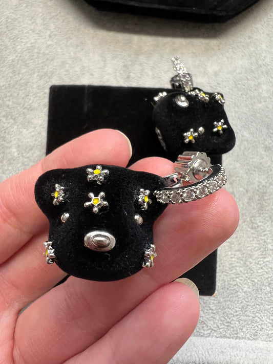Black Bear Earring